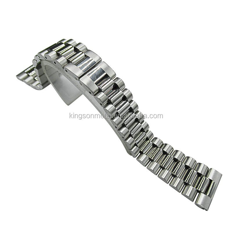 哑光黑色涂层不锈钢表带表带 jubilee