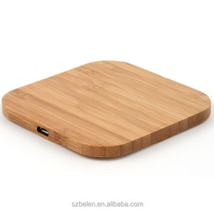 Wireless Phone Charging Station Wood Bamboo Wireless Charger Qi Portable Charger For Iphone