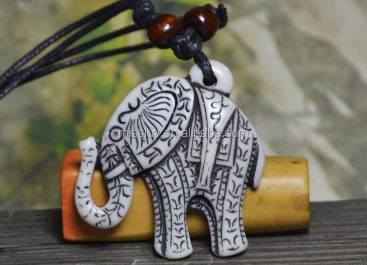 2016新设计的鲨鱼牛骨吊坠项链为男孩礼物雕刻了古代trible鲨鱼骨项链