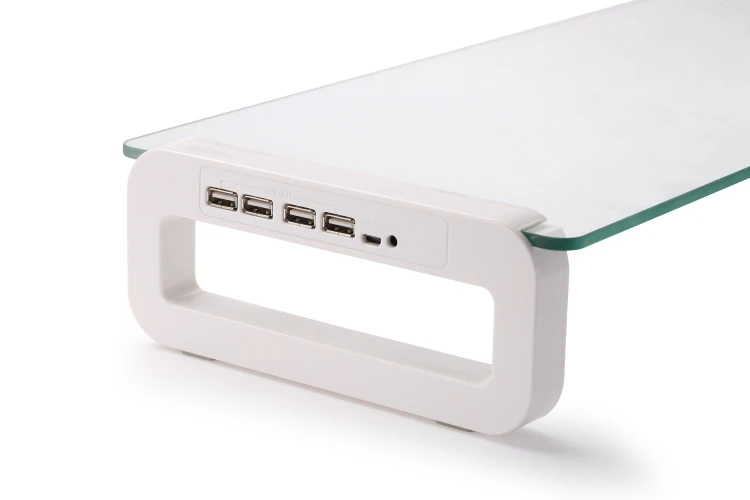 Tempered glass monitor stand with usb hub 2.0 3.0 port