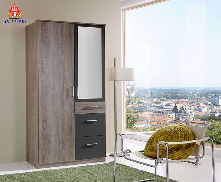 Bomei Luxury Wooden Paint L Shape Wardrobe Sliding Door Panel