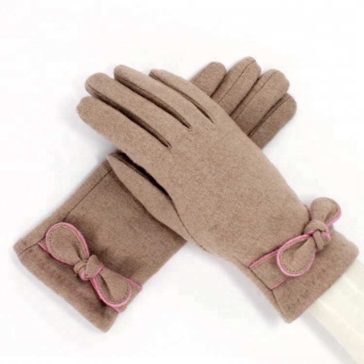 Пользовательские зимние теплые взрослых для женщин матовый кашемир перчатки