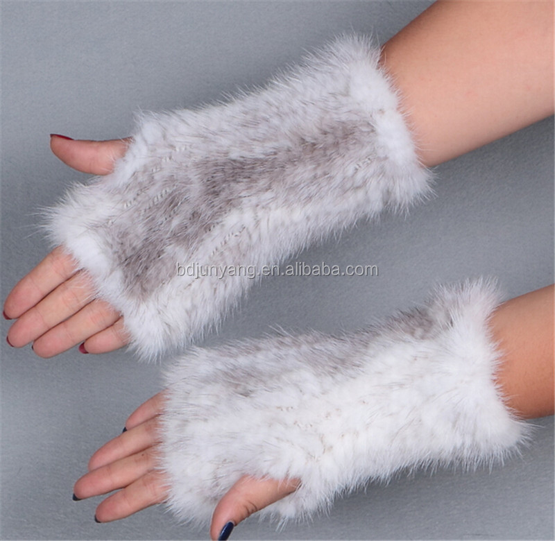 Fashion Unisex Men Women Knitted Fingerless Winter Gloves Soft Warm Mitten PK2