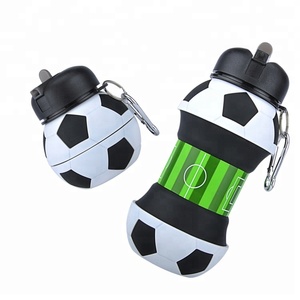 Popular Kids Sport Soccer Drink Foldable Water Bottle BPA Free