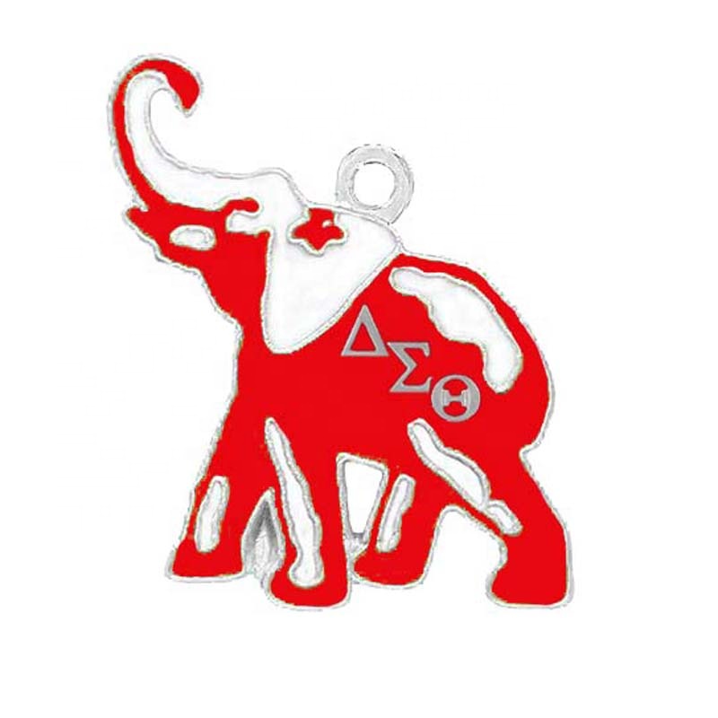 Online vender Grego fraternidade delta sigma theta elefante DIY encantos pingente encantos do esmalte