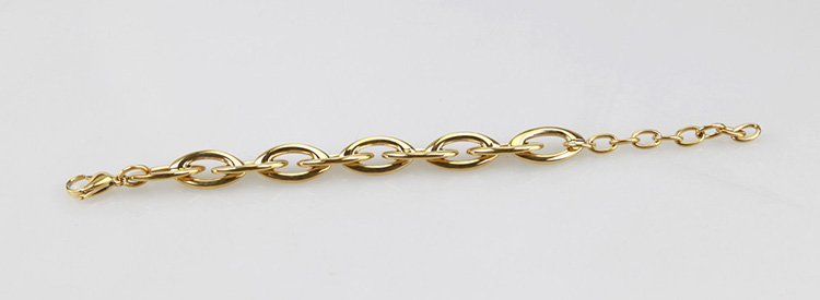 2019 Moda al por mayor Alta Calidad Punk PUSP CUCTURA DE ORO DE ACERO INOXIDABLE Pulsera de la cadena