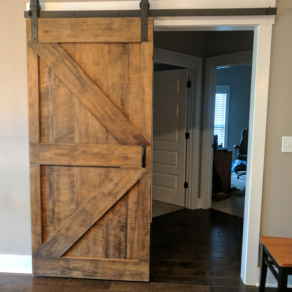 Hotel barato de cristal oval estilo coreano capas de madera de puerta de entrada con hardware cerraduras y manejar