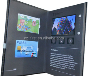 2015 NEWEST Colour Screen For Video Booklets with pocket oem/odm