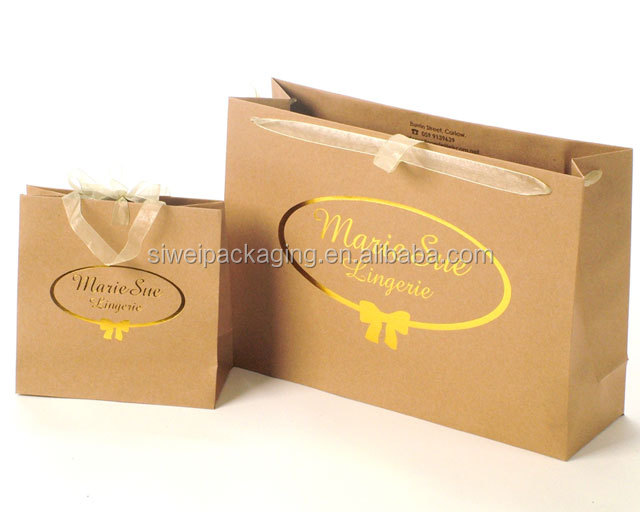 Оптовая продажа, OEM бумажный пакет для покупок, индивидуальный принт, переработанный коричневый пакет из крафт-бумаги с принтом логотипа