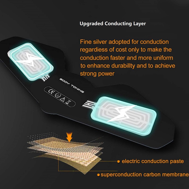 EMS ABS Stimulator Abs Trainer Muscle Toner Abdominal Toning Belt Workouts Portable AB Training Home Office Fitness Equipment