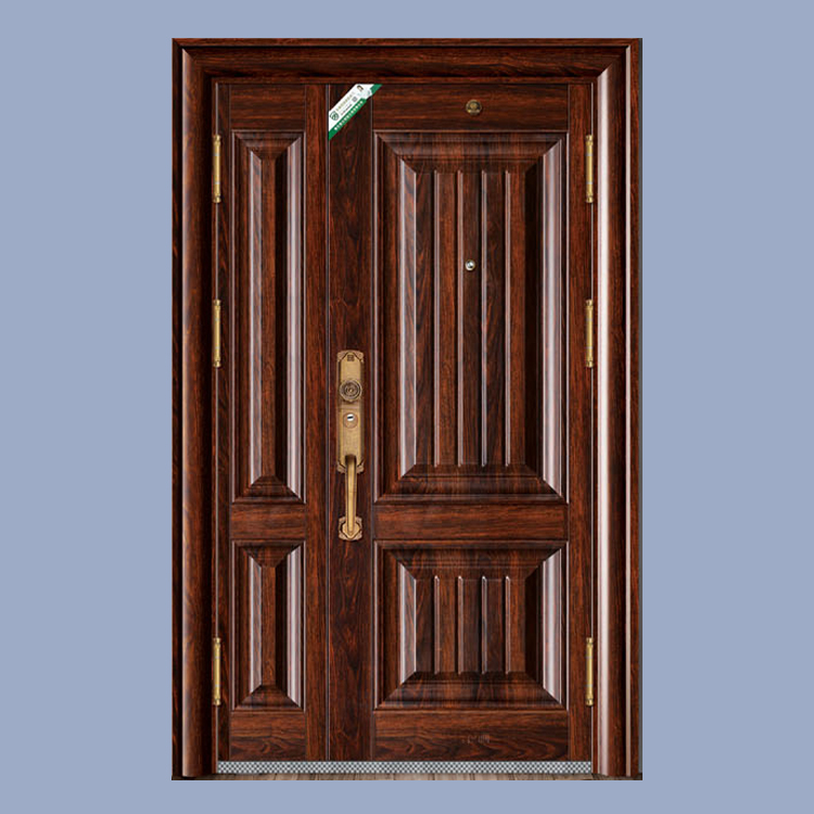 Nepal Kantor Sunburst Masuk Satu Setengah Daun Logam Baja Ringan Keselamatan Anti-Theft Door