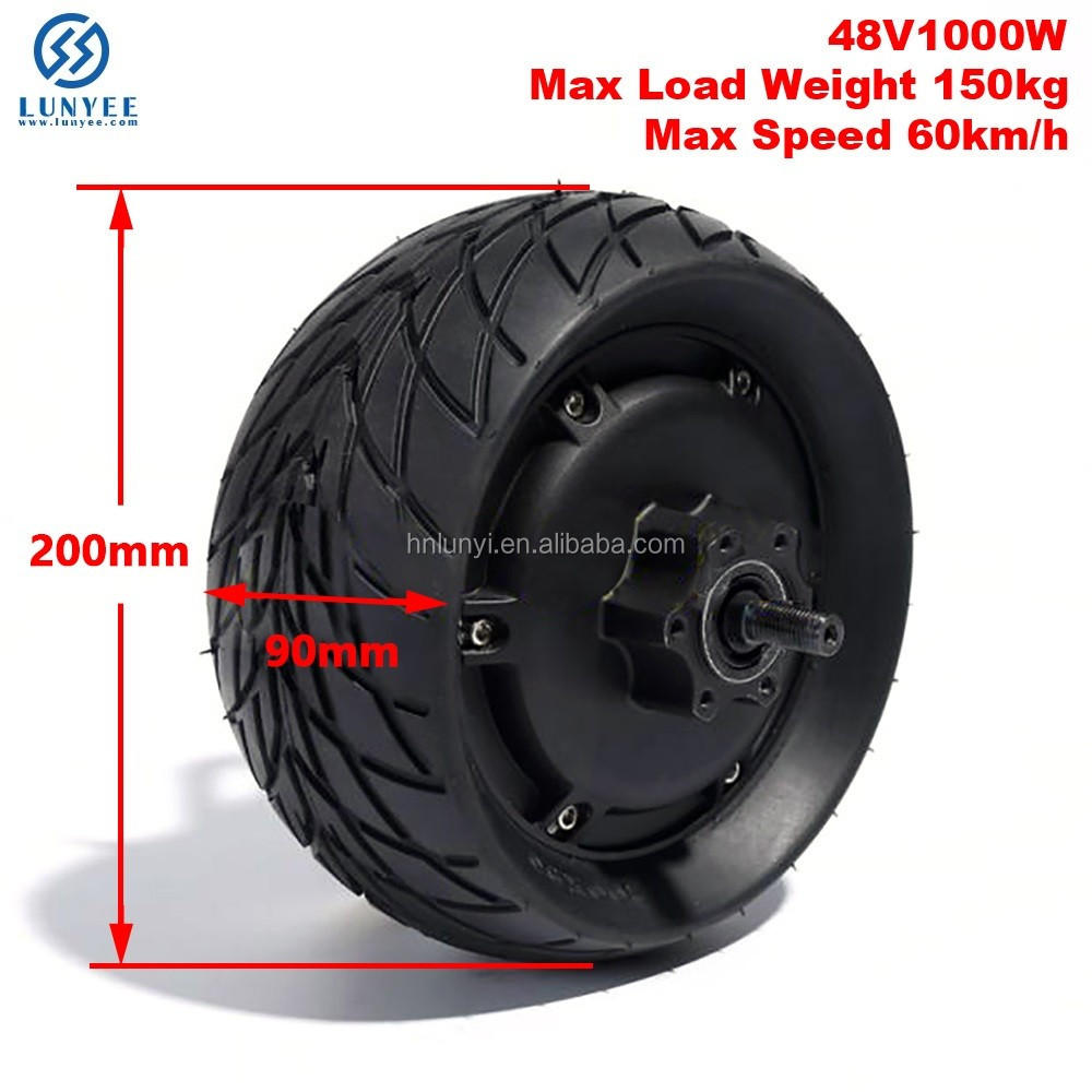 48V 1000W 200*90 8 Inch Fat TireホイールBrushless Toothless Hub