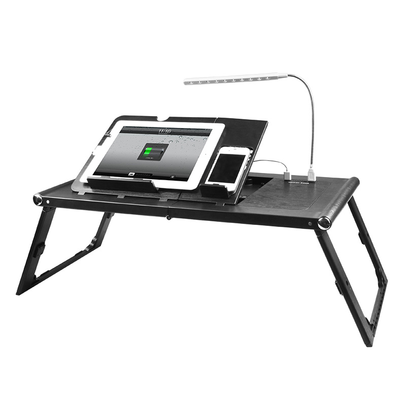 Прямая поставка, портативный складной столик-поднос, регулируемый диван-кровать, черный компьютерный стол для ноутбука
