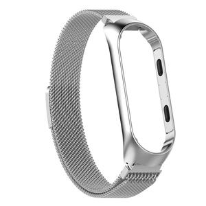 Replacement Band Stainless Steel Magnetic Loop Smart Bracelet for Xiaomi Miband 4 Mi Band 3 Wristband