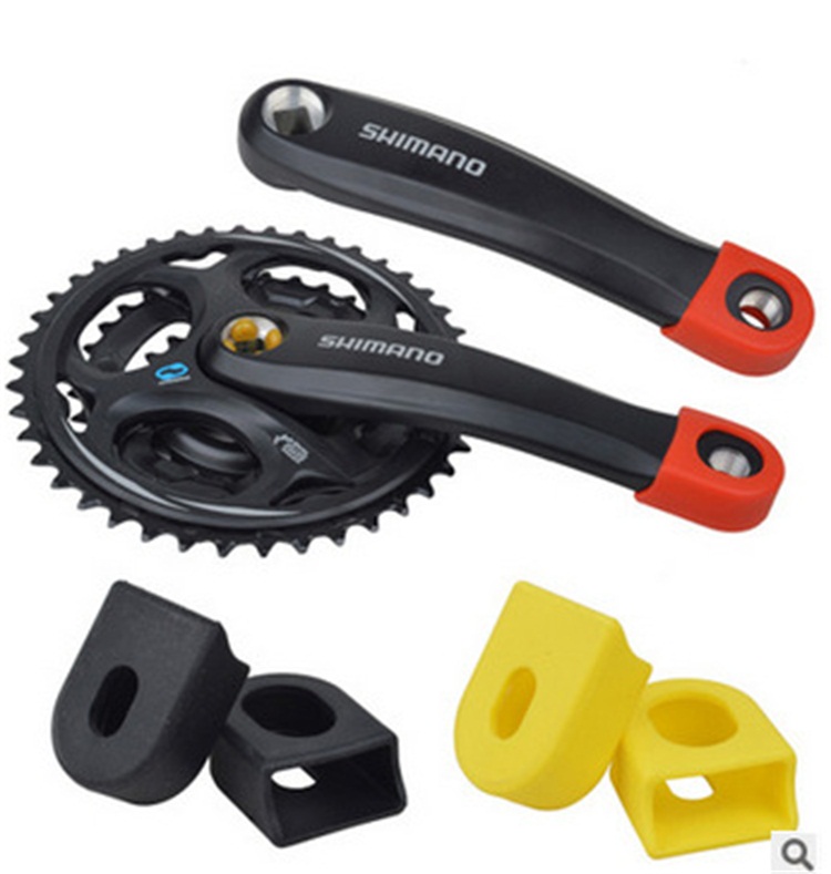 1Pair Silicon Bicycle Crank Arm Boots Protectors Bike Crank Set Parts tools ES