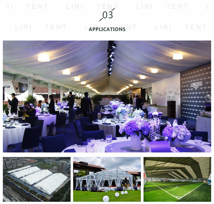 White PVC Marquee Wedding Party Event 10x15M Clear Span Tent for Sale