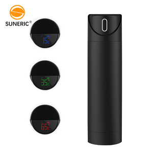 Open smart screen stainless steel travel water bottle with reminder to drink water