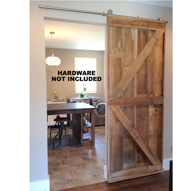 En gros OEM Intérieur Moderne En Bois Massif Porte De Grange Coulissante