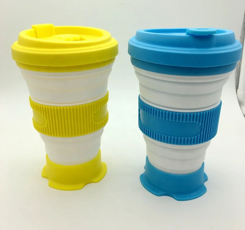 Складной питьевой складной силиконовые бутылки воды 500 мл окружающей среды