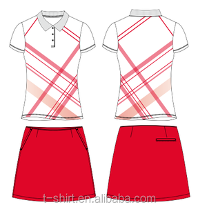 ladie's short sleeve high quality polo shirt golf shirt and skorts