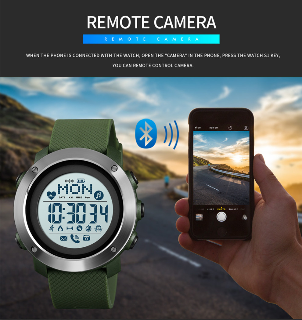 Skmei 1511BK All Black Smart Watch Compass knkmarket 1753936644