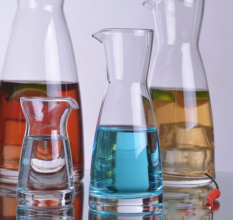 Haonai wholesale nice quality milk glass bottle and carafe