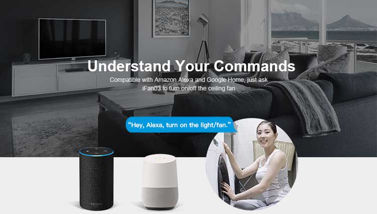 SONOFF — ventilateur de plafond Wifi ifan 03, contrôleur de lumières, domotique, sans fil, fonctionne avec Alexa, nouvelle collection