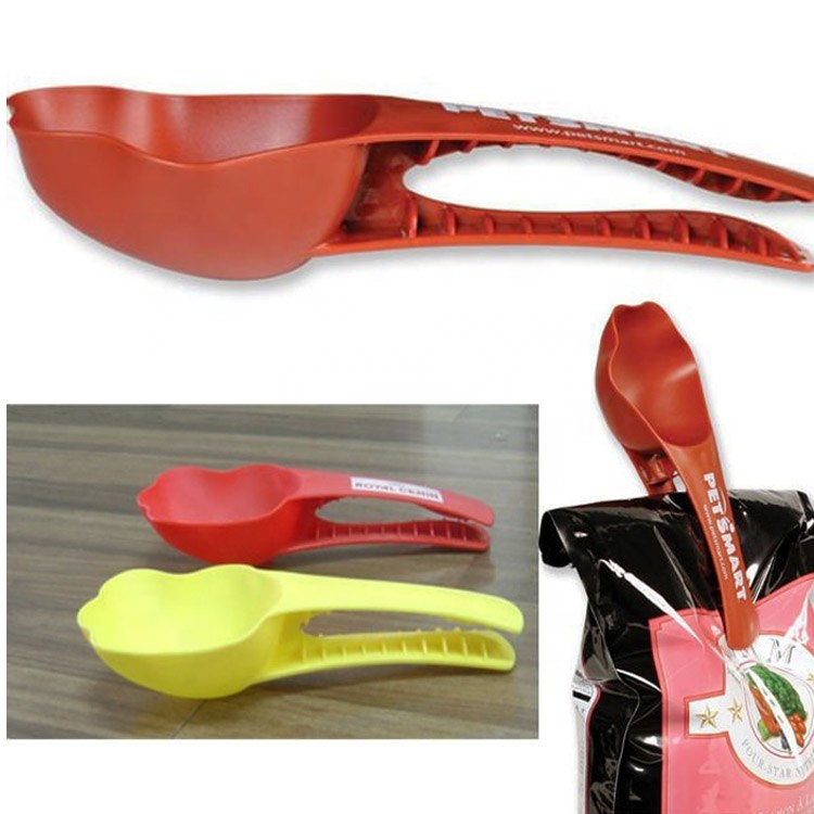 Высококачественная пластиковая ложка для еды домашних животных с зажимом