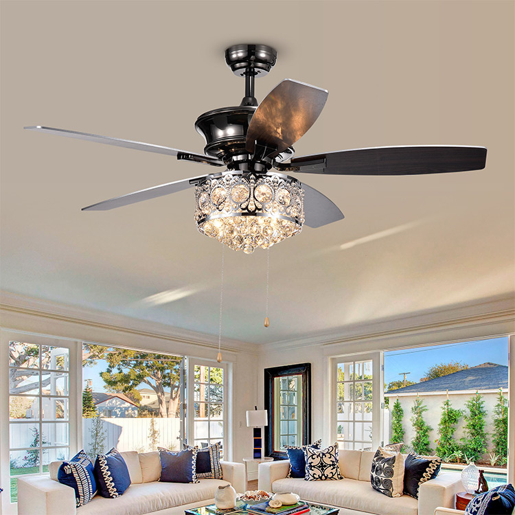 2018 style ceiling fan light home appliances crystal ceiling fan lamp