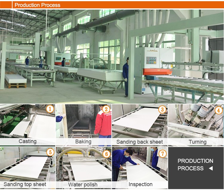 2016 nouveau Koris spécial faisant la réception en pierre artificielle, réception en forme de L, réception moderne blanche