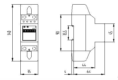 NEW TYPE single phase two wire din rail active electric energy meter with LCD display and pulse output