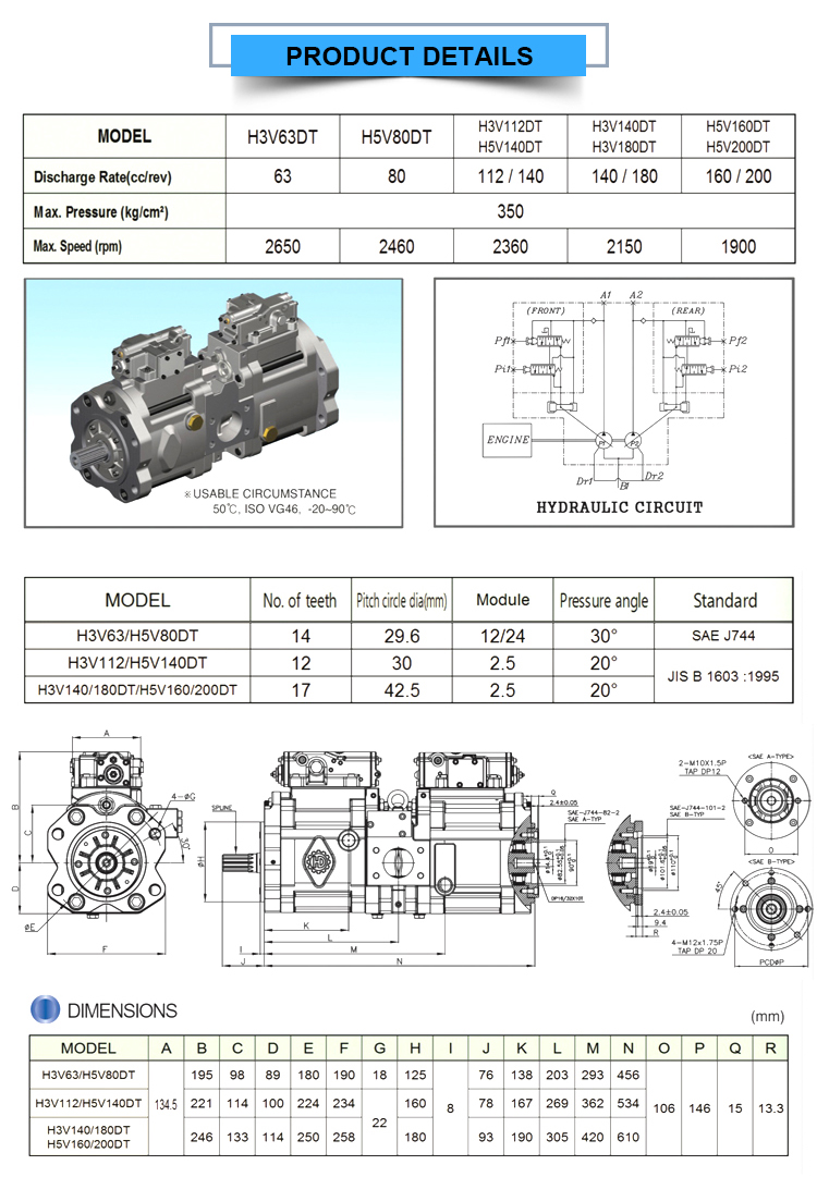 4635645 Hitachi ZX870 Hydraulic Pump - Reliable Performance