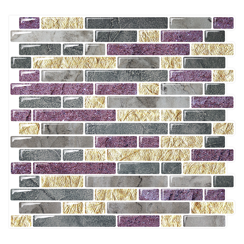 Brick powerful non slip 3d peel and go wall tile resin stickers