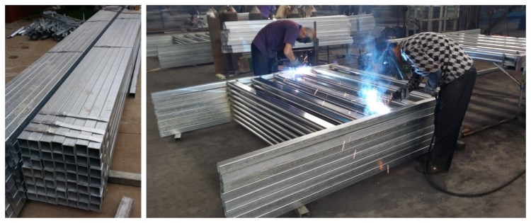 Horse Protection Safety Stainless Galvanized Front Horse Stables Panels With Roof