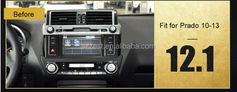 ZESTECH Android 10.0 12.1" full touch auto audio for toyota prado 2015 car multimedia system