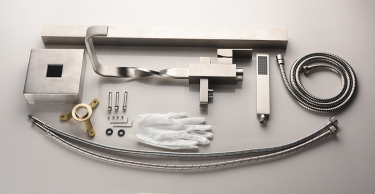 American style square single handle free standing shower bathtub faucet tub fille faucet,floor mount tub filler for showerroom