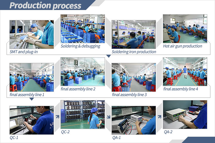 WEP853-AAA 3 in 1 digital SMD soldering desoldering hot air gun preheat BGA welding equipment rework station