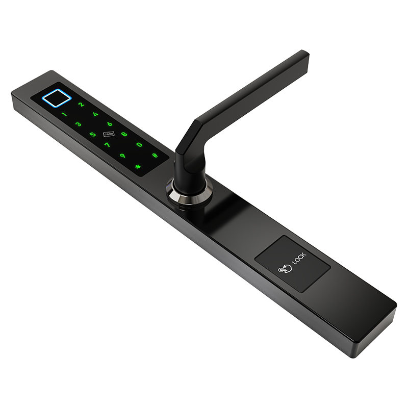 Aluminum [ Sliding Door Lock ] Door Lock For Door Security Aluminum Sliding Door Lock SUS 304 Unlock With Fingerprint Password Key Card And TTLOCK APP Special For Narrow Door