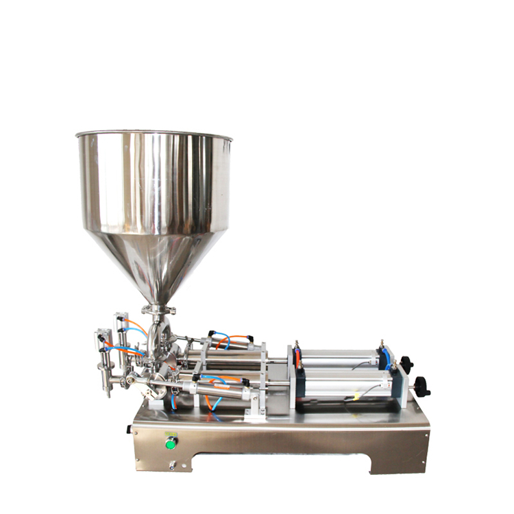 G2WG Semi automatic Double Heads Paste Piston Bottle Filler Pneumatic Filling Machine for face cream hand lotion liquid soap