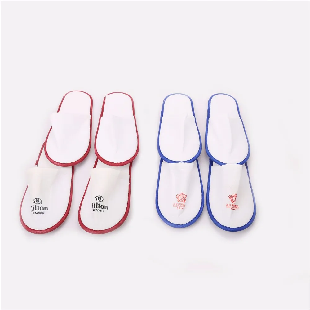 Customize colored sublimation printing slippers for motel nylon slipper