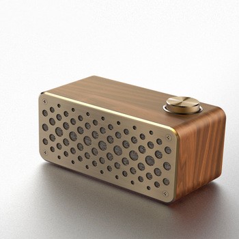 2.0 stereophonic woodiness speaker house is concise and retro style