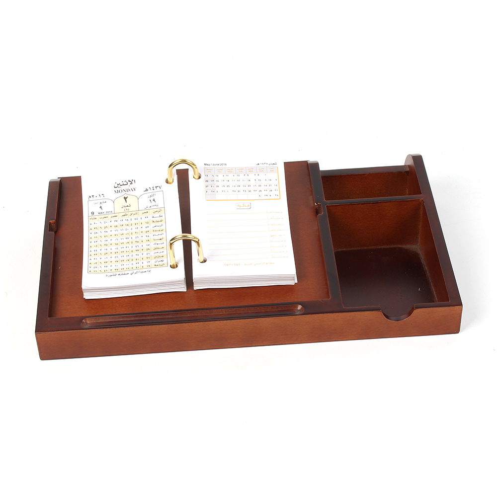 Exquisite Desk Calendar of Aluminum Unique Perpetual Decoration Office Supplies