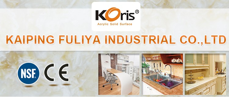 2016 nouveau Koris spécial faisant la réception en pierre artificielle, réception en forme de L, réception moderne blanche