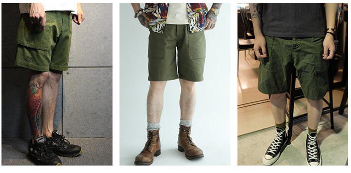 100% 棉 usmc p44 越南战争军事复古大口袋定制 xxxl 男士短裤夏季