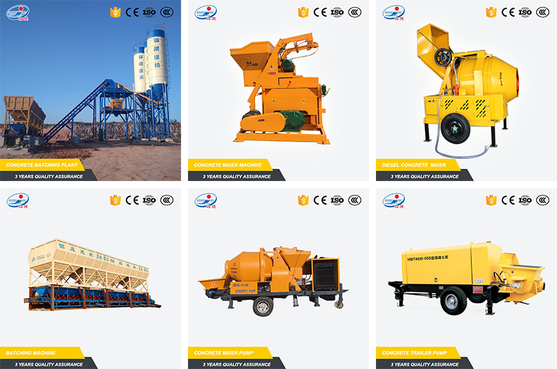 hzs 25 ready mix concrete batching plant equipment with 50tons Cement Silo