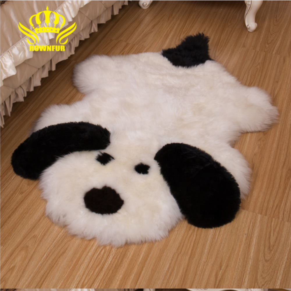 12 年工厂直销棕熊澳大利亚羊皮孩子动物形地毯彩色浴室客厅床地板
