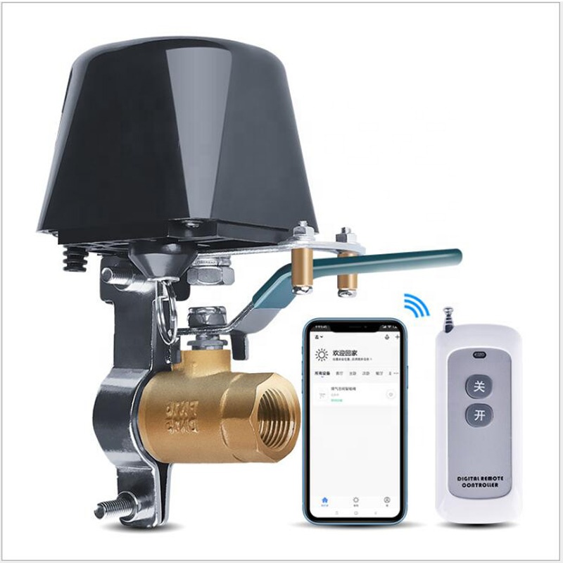 智能家居自动化无线wifi水阀智能燃气电热水器切断电磁阀遥控dn15