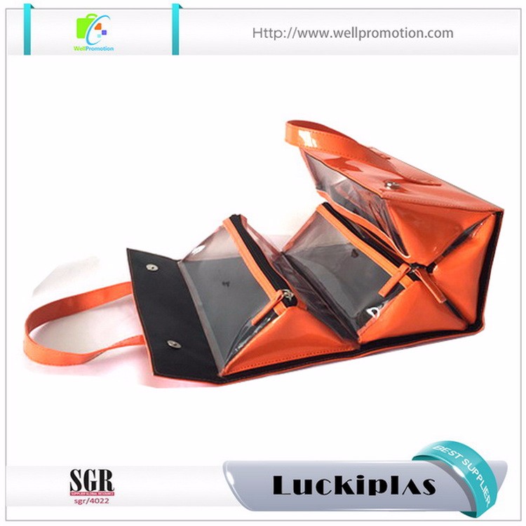 Borsa da toilette da viaggio Fashion roll per borsa cosmetica da appendere pieghevole da donna