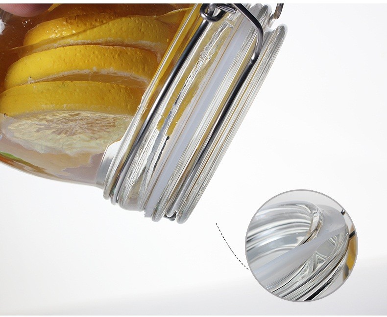 500ml square glass jars with airtight lid, glass food jar