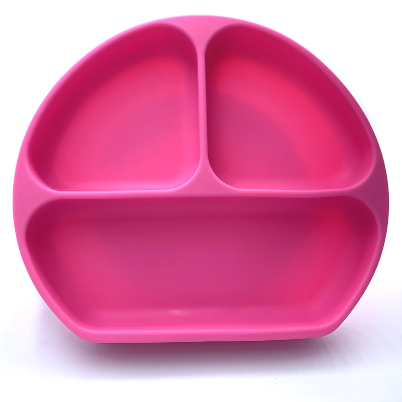 Plato de succi/ón seccional para beb/é Baby Led destete Edad 6 Mes + Placa de succi/ón y mantel de beb/é EasyMat en una con cuchara Juego de alimentaci/ón de cara feliz No Mess Toddler /& Baby